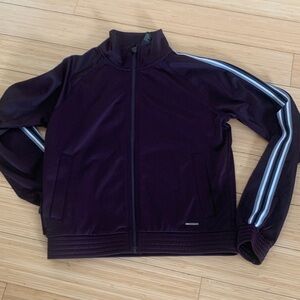 Mondetta Maroon Track Jacket with White Stripes